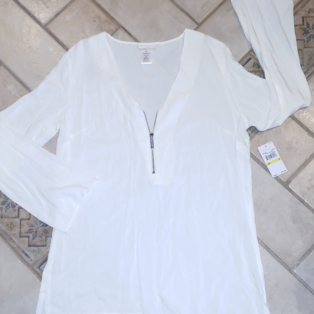 Michael Kors Cream Beach CoverUp Tunic